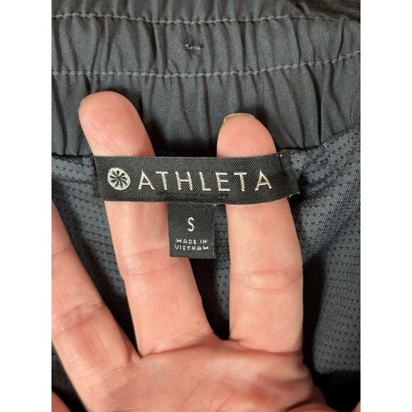 Athleta Excursion Hybrid Skort Mini Skirt Grey Size Small Pockets Elastic Waist - Picture 3 of 13